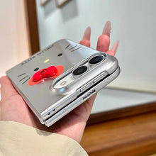 Load image into Gallery viewer, Silver Plate Hello Kitty iPhone Duo Case