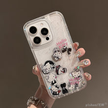 Load image into Gallery viewer, Hello Kitty Sparkling Sand iPhone Case