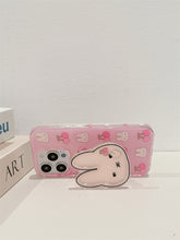 Load image into Gallery viewer, Pink Rabbit iPhone Case with Adhesive Grip