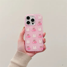 Load image into Gallery viewer, Pink Rabbit iPhone Case with Adhesive Grip