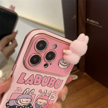 Load image into Gallery viewer, Pink Labubu iPhone Case