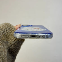 Load image into Gallery viewer, Blue Bling Miffy iPhone Case with Strap