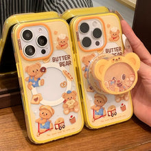 Load image into Gallery viewer, Butter Bear Magsafe iPhone Case with Grip