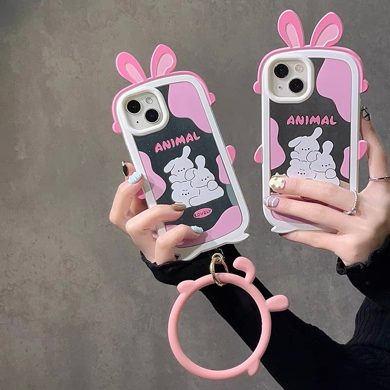 Cute Bunny iPhone Case with Strap Shinity
