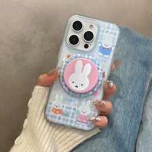 Load image into Gallery viewer, Baby Blue Miffy Magsafe iPhone Case with Grip