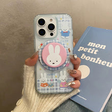 Load image into Gallery viewer, Baby Blue Miffy Magsafe iPhone Case with Grip