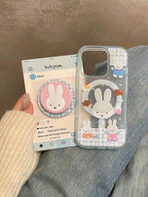 Load image into Gallery viewer, Baby Blue Miffy Magsafe iPhone Case with Grip
