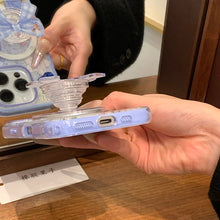 Load image into Gallery viewer, Blue Bow Beau Magsafe iPhone Case with Grip