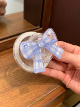 Load image into Gallery viewer, Blue Bow Beau Magsafe iPhone Case with Grip