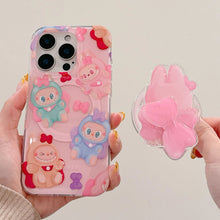 Load image into Gallery viewer, Pink Labubu Magsafe iPhone Case with Grip