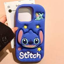 Load image into Gallery viewer, Stitch Silicon iPhone Case with Grip