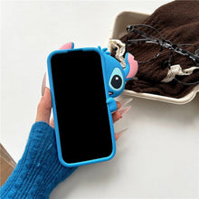 Load image into Gallery viewer, Stitch Happy Face Silicon iPhone Case