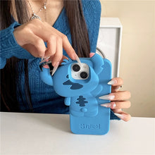 Load image into Gallery viewer, Stitch Happy Face Silicon iPhone Case
