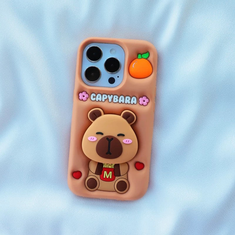 Silicone Capybara iPhone Case with Grip Shinity showCase Silicone Capybara iPhone Case with Grip Shinity showCase