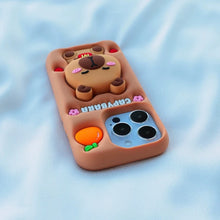 Load image into Gallery viewer, Silicone Capybara iPhone Case with Grip