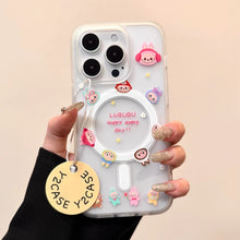 Load image into Gallery viewer, Red Bow Labubu Magsafe iPhone Case