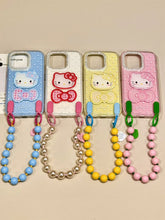 Load image into Gallery viewer, Hello Kitty Bow iPhone Case with Charm