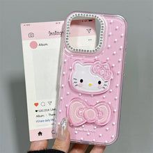 Load image into Gallery viewer, Hello Kitty Bow iPhone Case with Charm