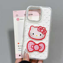 Load image into Gallery viewer, Hello Kitty Bow iPhone Case with Charm