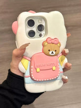 Load image into Gallery viewer, Hello Kitty Wears Backpack iPhone Case