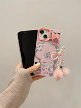Load image into Gallery viewer, Pinky Flower iPhone Case with Bow Beau Charm