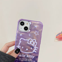 Load image into Gallery viewer, Purple Kitty iPhone Case with Charm