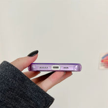 Load image into Gallery viewer, Purple Kitty iPhone Case with Charm