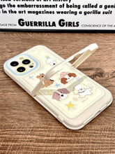 Load image into Gallery viewer, Puppy Party iPhone Case with Holder