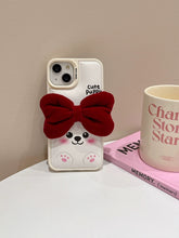 Load image into Gallery viewer, Bow Beau Cute Puppy iPhone Case