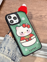 Load image into Gallery viewer, Santa Claus Kitty iPhone Case
