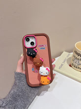 Load image into Gallery viewer, Hello Kitty Rings on Fingers iPhone Case