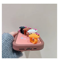 Load image into Gallery viewer, Hello Kitty Rings on Fingers iPhone Case