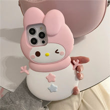 Load image into Gallery viewer, Hello Kitty and Melody Snowman iPhone Case
