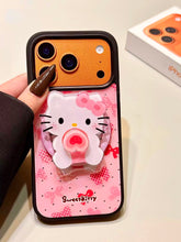 Load image into Gallery viewer, Pink Heart Hello Kitty Magsafe iPhone Case