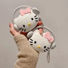 Load image into Gallery viewer, Hello Kitty Earmuff AirPods Case