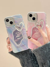 Load image into Gallery viewer, Pearl Heart Lux iPhone Case