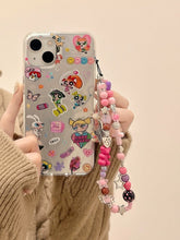 Load image into Gallery viewer, Cute Powerpuff Girl iPhone Case with Chain