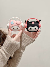 Load image into Gallery viewer, Kawaii Kuromi and Melody AirPods Case