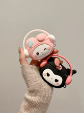 Load image into Gallery viewer, Kawaii Kuromi and Melody AirPods Case