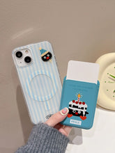 Load image into Gallery viewer, Pingu Penguin Magsafe Cardholder iPhone Case