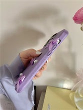 Load image into Gallery viewer, Coquette Leather Pearl iPhone Case