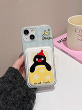 Load image into Gallery viewer, Pingu Penguin iPhone Case with Cardholder