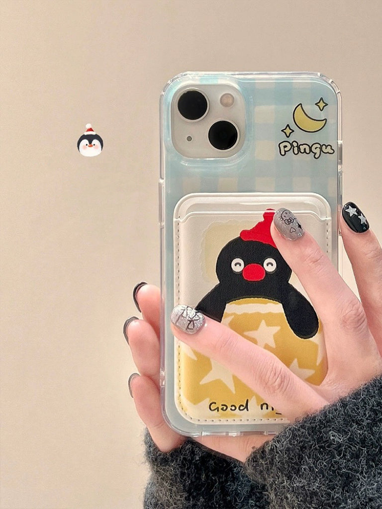 Pingu Penguin iPhone Case with Cardholder Pingu Penguin iPhone Case with Cardholder