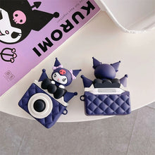 Load image into Gallery viewer, 3D Kuromi Camera AirPods Case