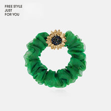 Load image into Gallery viewer, Sunflower Hair Scrunchies Bun Maker