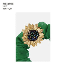 Load image into Gallery viewer, Sunflower Hair Scrunchies Bun Maker