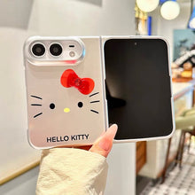 Load image into Gallery viewer, Silver Plate Hello Kitty iPhone Duo Case
