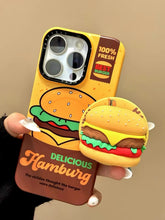 Load image into Gallery viewer, Burger iPhone Case and Water Bottle
