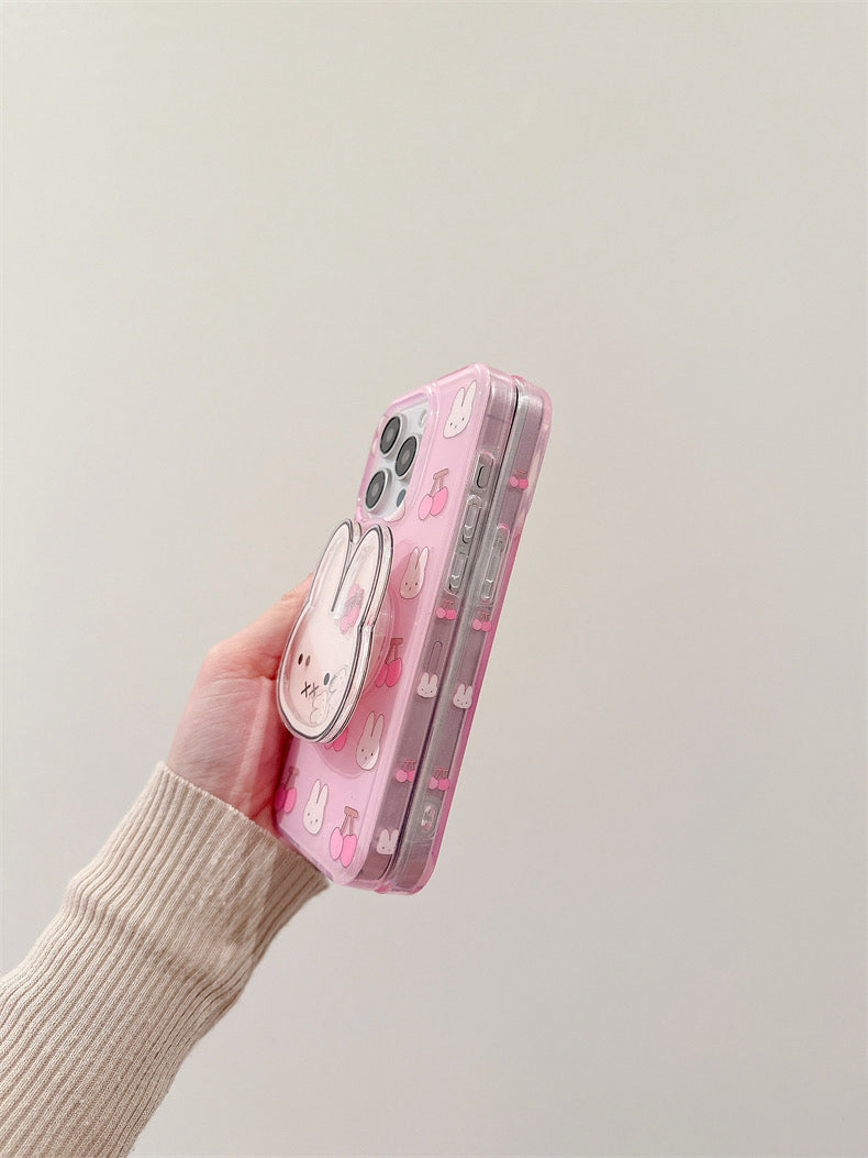Pink Rabbit iPhone Case with Adhesive Grip – Shinity showCase
