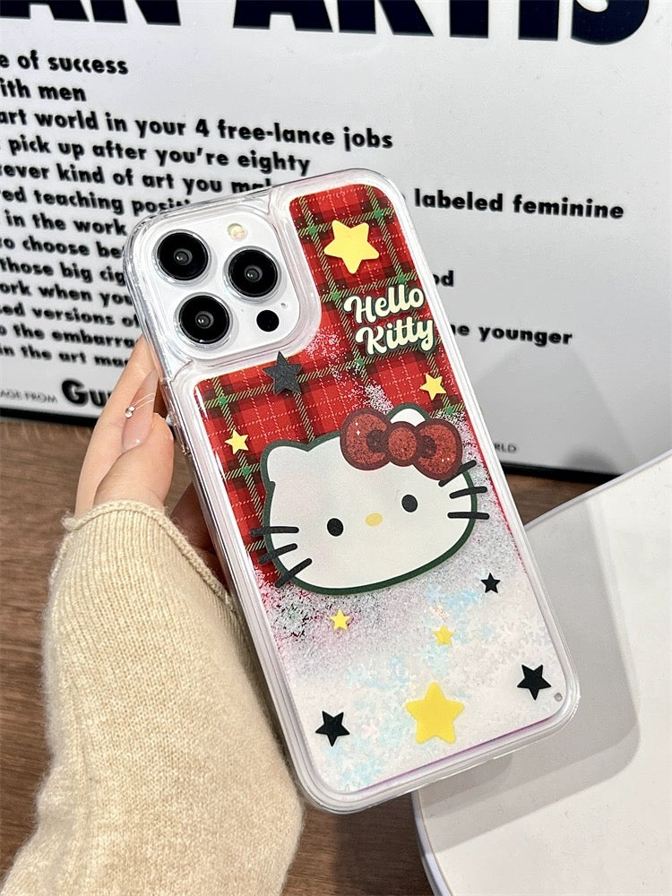 Hello Kitty With Falling Snow iPhone Case